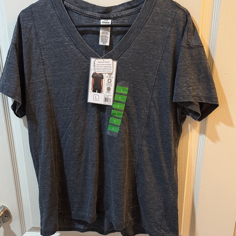 RBX Charcoal V-Neck Short Sleeve Tee